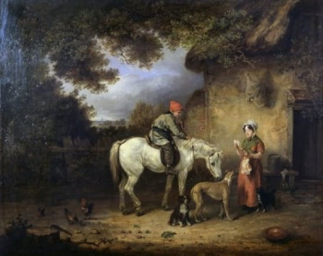 The Post Boy - Detail Edmund Bristow (1787-1876 British) Canvas Art - Edmund Bristow (24 x 36)