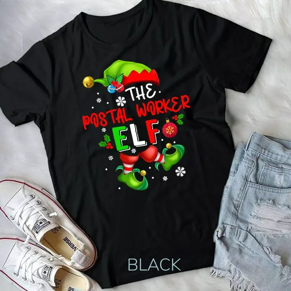 The Postal Worker Elf Christmas Elf Costume Lover Family Unisex T-shirt