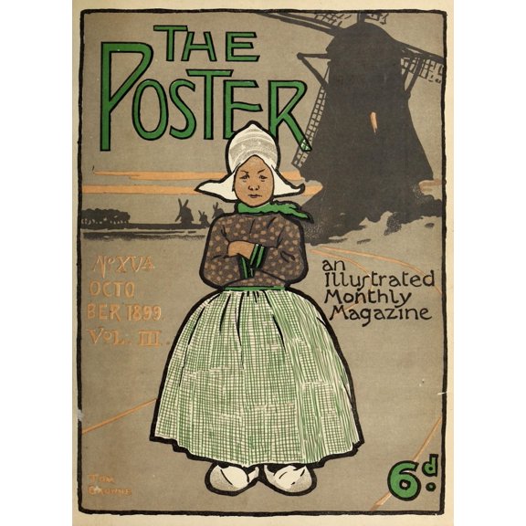 The Poster 1899 Dutch cover Canvas Art - Tom Browne (18 x 24)
