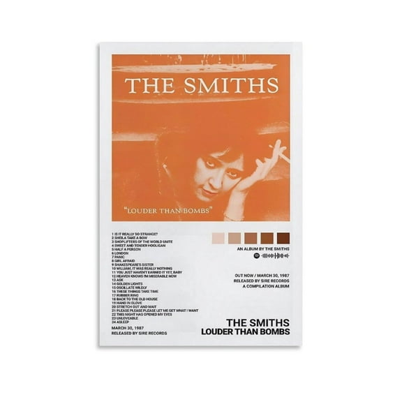 The Poster Smiths Poster Album LOUDER THAN BOMBS Canvas Art Poster And Wall Art Picture Print Modern Family Bedroom Decor Posters