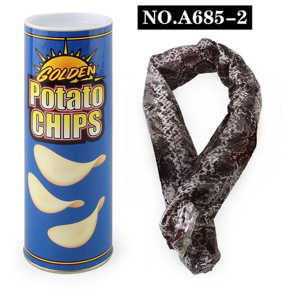 The Potato Chip Snake Can Jump Spring Toy Gift April Fool Day Halloween Party Decoration Jokes in A Gag Prank Large Size
