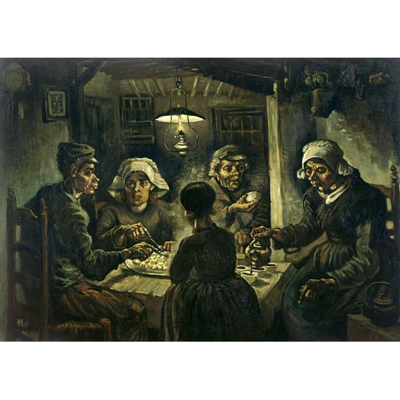 The Potato Eaters Painting by Vincent van Gogh - 12" x 18" Art Print Wall Decor