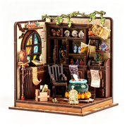 The Potion Workshop 3D Wooden Book Nook Kit, Magic Witch Workshop Mini House with LED Light