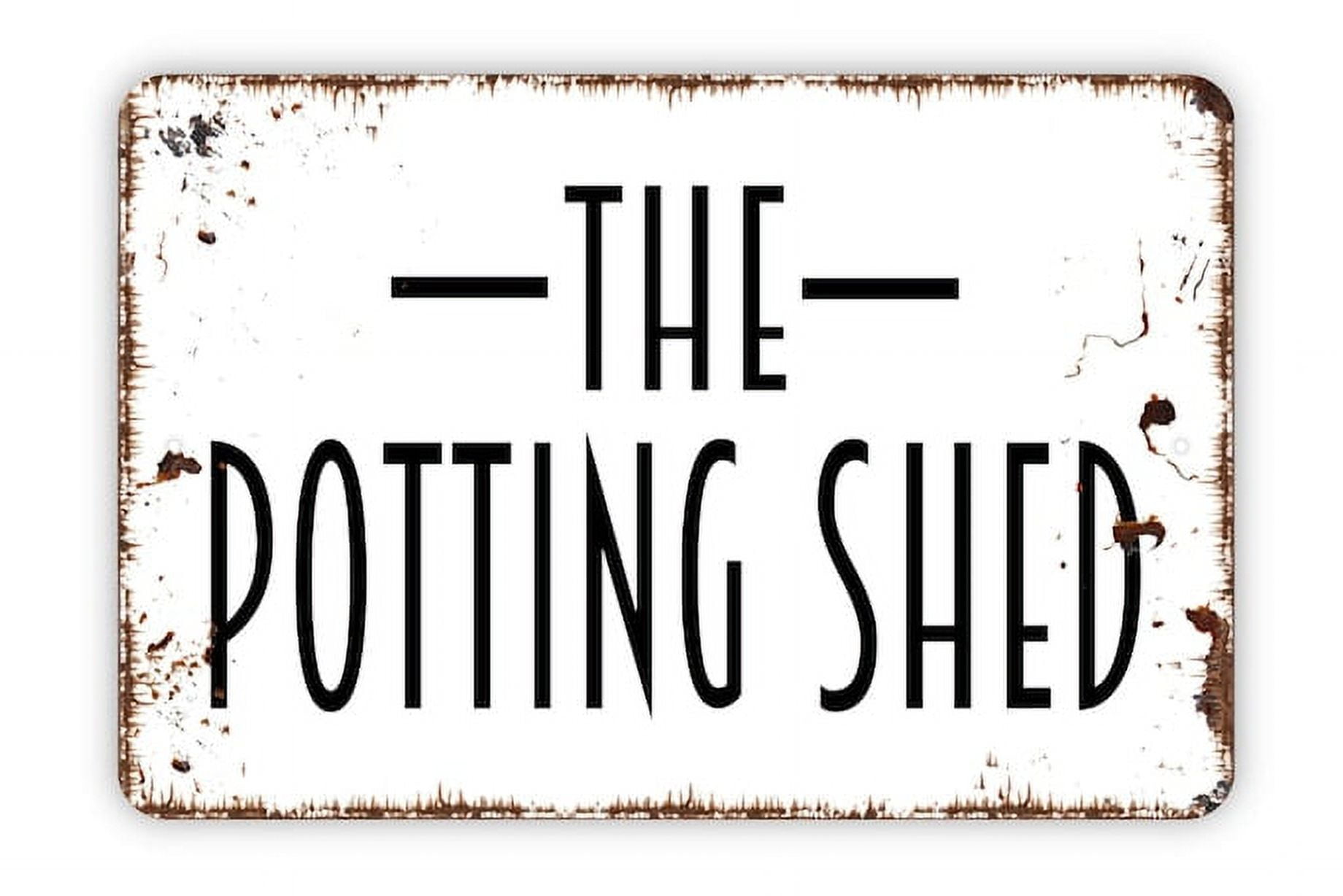 The Potting Shed Sign Metal Sign Farmhouse Wall Decor Modern Art Ranch ...