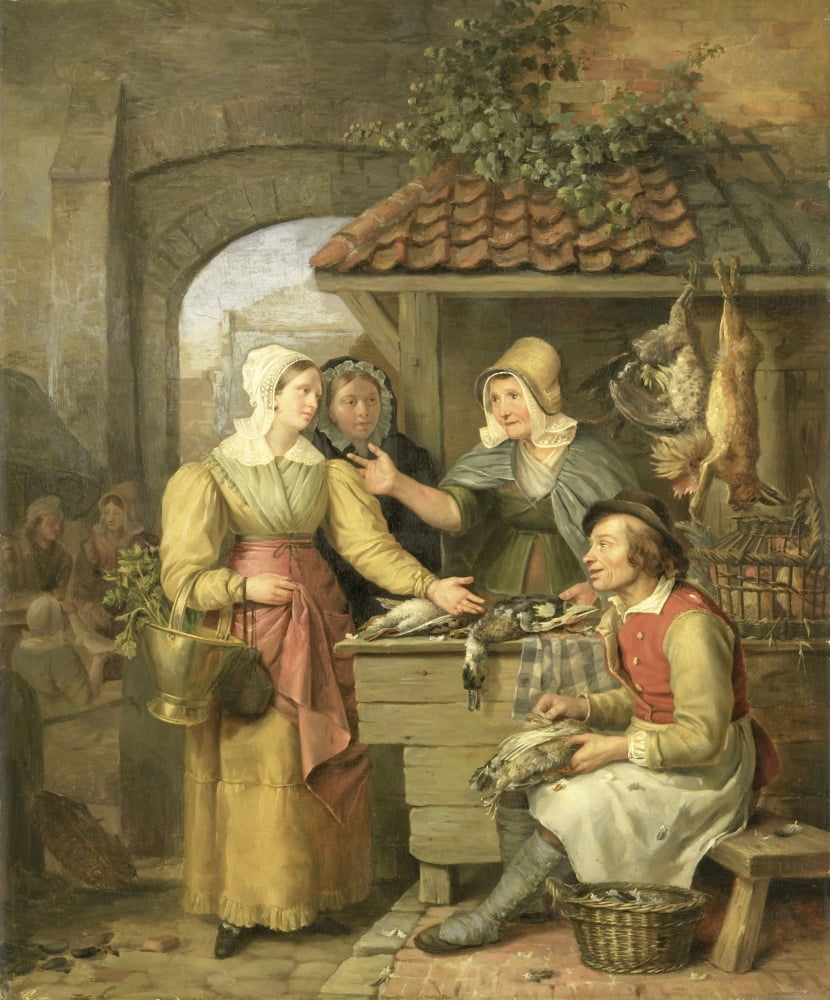 The Poultry Stall Canvas Art - (18 x 24)
