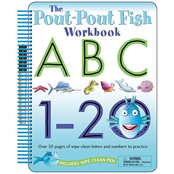 Pre-Owned The Pout-Pout Fish Wipe Clean Workbook ABC, 1-20: Over 50 Pages of Wipe-Clean Letters and Numbers to Practice (Pout-Pout Fish Novelty) Paperback