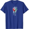 thumbnail image 1 of The Power Fist Tops T-Shirt, Unisex T-Shirt for Men and Woman (Large, Royal Blue), 1 of 3