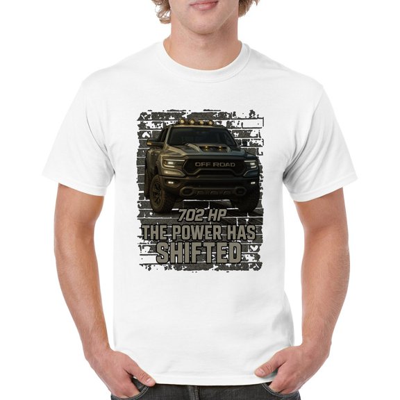 The Power Has Shifted T-shirt 702HP American Pickup Truck Offroad Muscle 4x4 High Torque Built For Power Men's Tee