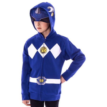 The Power Rangers Boys Mesh Face Covering Full-Zip Costume Hoodie