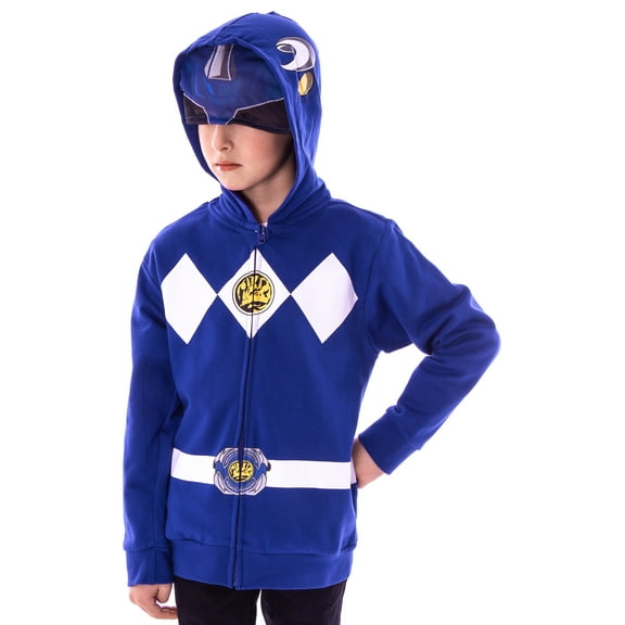 The Power Rangers Boys Mesh Face Covering Full-Zip Costume Hoodie