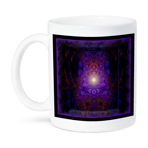 3dRose, THE POWER WITHIN meditation NewAge symbolic mystic mysticism spiritual spirituality, 15oz Mug