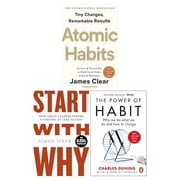 The Power of Habit, Atomic Habits and Start With Why 3 Books Collection Set