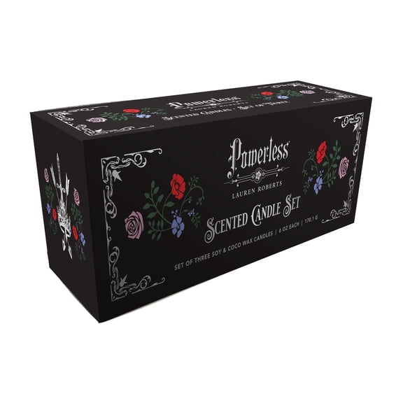 The Powerless Trilogy Lauren Roberts: Powerless Trilogy Scented Glass Candle Set (Set of 3), (Hardcover)