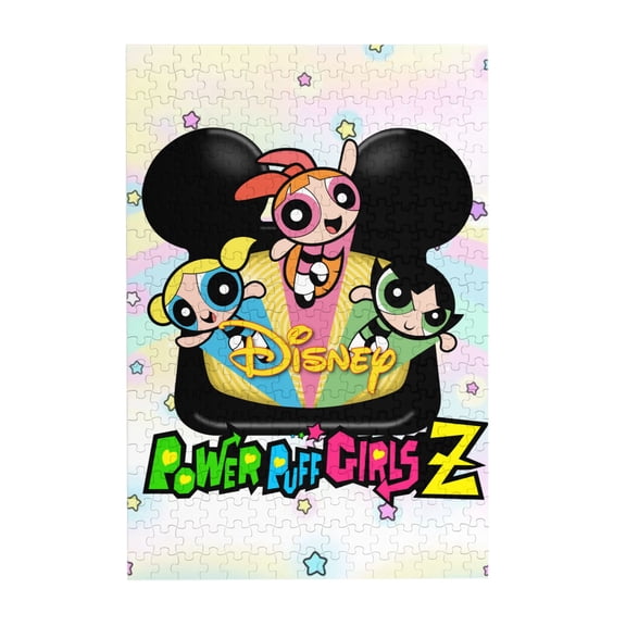 The Powerpuff Blossom,Bubbles and Buttercup 300 Piece Puzzles,Wooden Jigsaw Puzzle,Home Decor Birthday Party Gift,Fun And Challenging Family Games