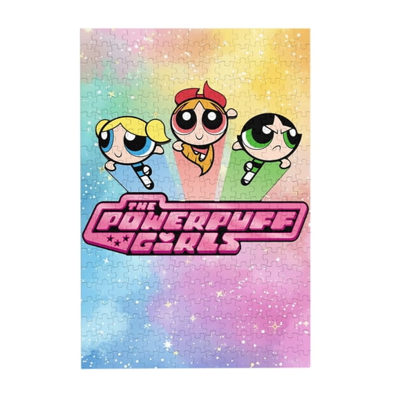 The Powerpuff Blossom,Bubbles and Buttercup 300 Piece Puzzles,Wooden Jigsaw Puzzle,Home Decor Birthday Party Gift,Fun And Challenging Family Games
