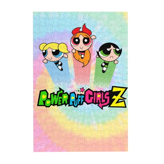 The Powerpuff Blossom,Bubbles and Buttercup 300 Piece Puzzles,Wooden Jigsaw Puzzle,Home Decor Birthday Party Gift,Fun And Challenging Family Games