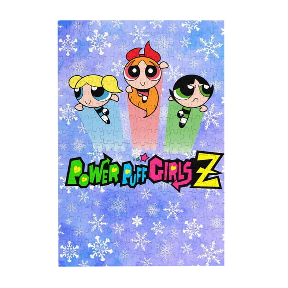 The Powerpuff Blossom,Bubbles and Buttercup 300 Piece Puzzles,Wooden Jigsaw Puzzle,Home Decor Birthday Party Gift,Fun And Challenging Family Games