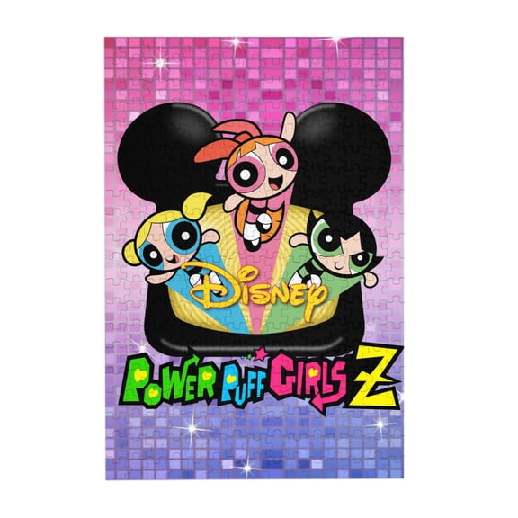 The Powerpuff Blossom,Bubbles and Buttercup 300 Piece Puzzles,Wooden Jigsaw Puzzle,Home Decor Birthday Party Gift,Fun And Challenging Family Games