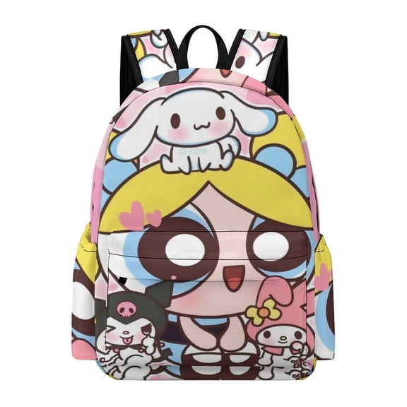 The Powerpuff G-i--r-l-s Cute Anime Travel And Hiking Backpack 42x30x15cm
