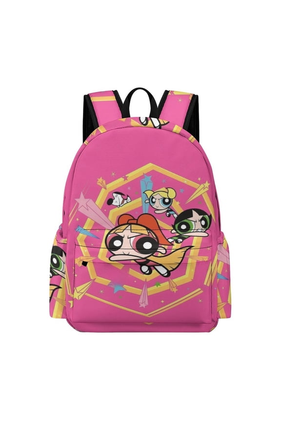 The Powerpuff G-i--r-l-s Cute Anime Travel And Hiking Backpack 42x30x15cm