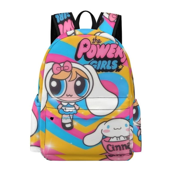 The Powerpuff G-i--r-l-s Cute Anime Travel And Hiking Backpack 42x30x15cm