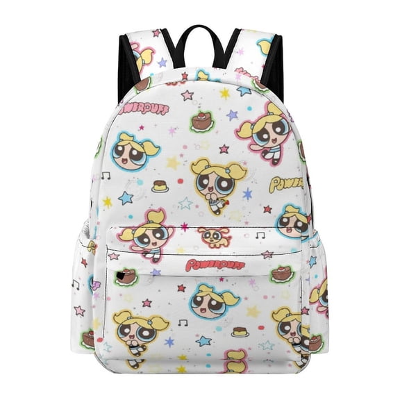 The Powerpuff G-i--r-l-s Cute Anime Travel And Hiking Backpack 42x30x15cm