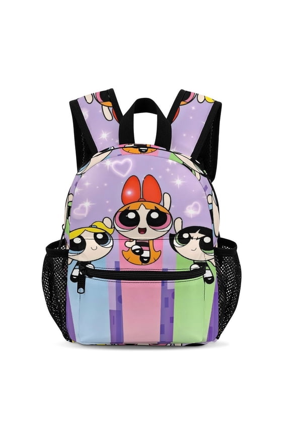 The Powerpuff G-i--r-l-s Cute Cartoon Lightweight Backpack for Teenagers 33.5x25x13.5cm