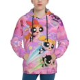 thumbnail image 1 of The Powerpuff G-i--r-l-s Kids' Hoodie 3d Print Sweatshirt Soft Pullover Hooded With Big Pockets For Boys Or Girls, 1 of 8