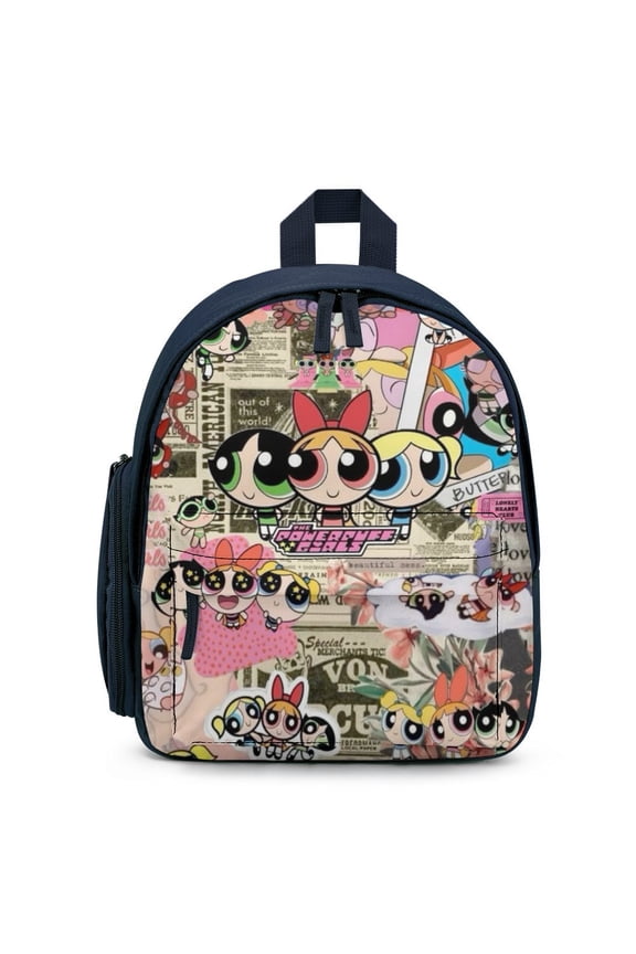 The Powerpuff Gi-rls Backpack Cute Print Daypack Lightweight Casual Backpack Travel Hiking Backpacks