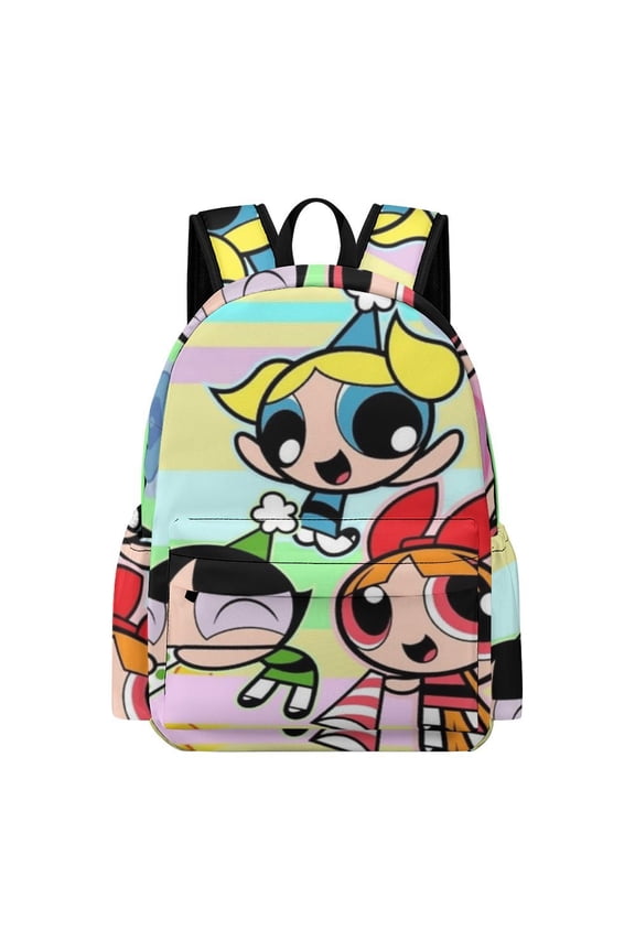 The Powerpuff Gi-rls Cute Backpack Schoolbag Student Bookbag Casual Basic Travel Daypack Shoulder Bag