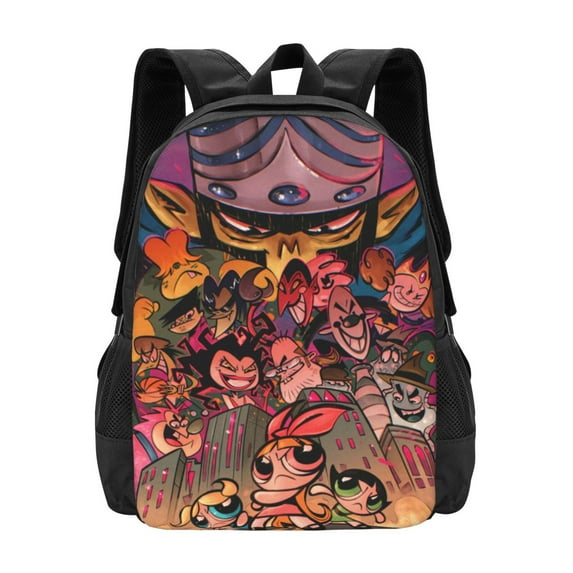 The Powerpuff Gi-rls Fashion Backpack Rucksack Casual Daypack School Bag Unisex Computer Bag Bookbags Multi-Purpose Laptop Backpack