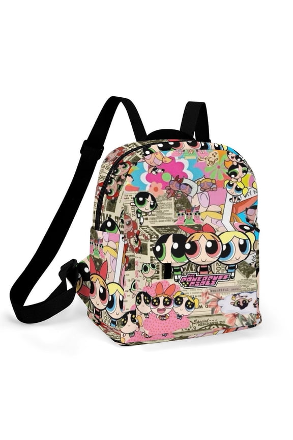 The Powerpuff Gi-rls Women Backpack Casual Stylish Shoulder Bag Large Capacity Daypack Rucksack