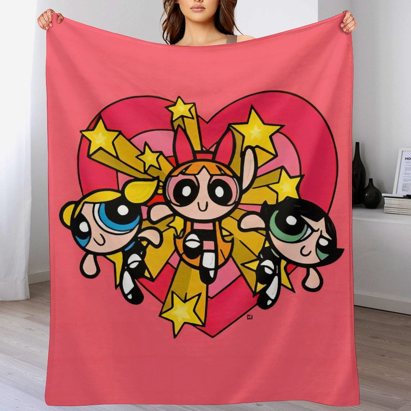 The Powerpuff Girls Anime Cartoon Bath Towels for Adults and Kids Large