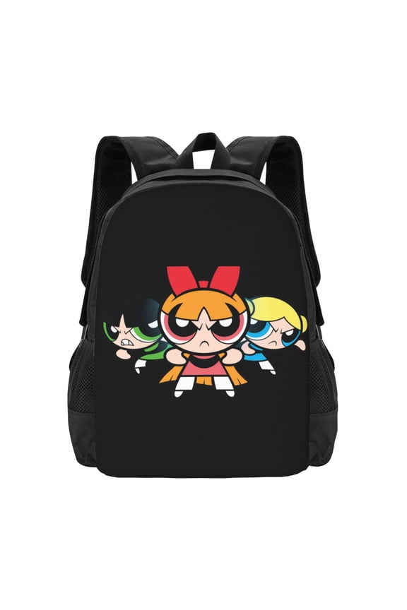 The Powerpuff Gi-rls Backpack Lightweight College Bookbag Laptop Travel Backpacks Work Large Capacity Adult Bags