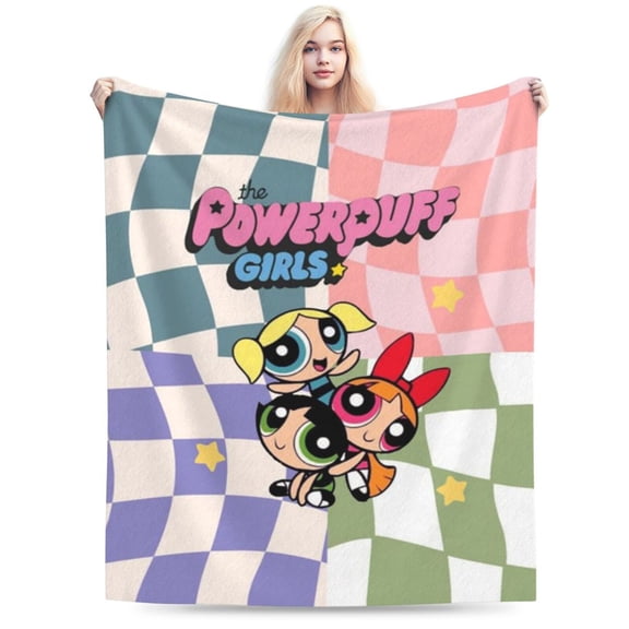 The Powerpuff Girls Bed Blanket Air Conditioner Quilt Ultra Soft Flannel Blanket All Season Fuzzy Blanket Reversible Fluffy Plush Blanket 40"X30"