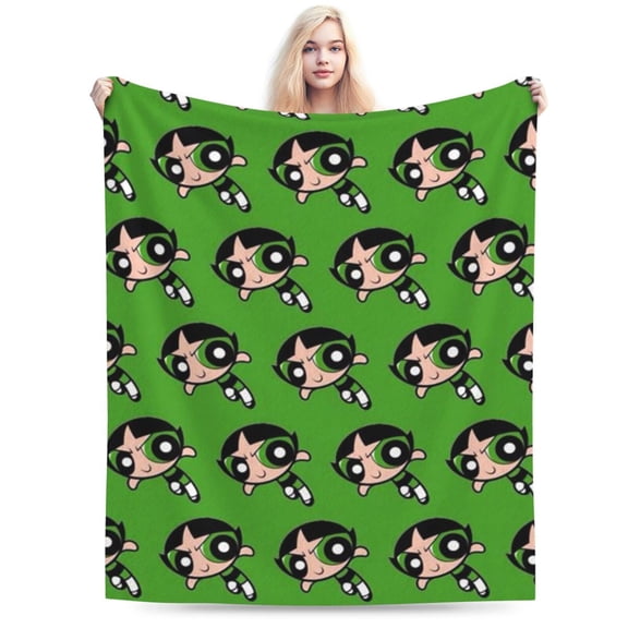 The Powerpuff Girls Bed Blanket Air Conditioner Quilt Ultra Soft Flannel Blanket All Season Fuzzy Blanket Reversible Fluffy Plush Blanket 40"X30"