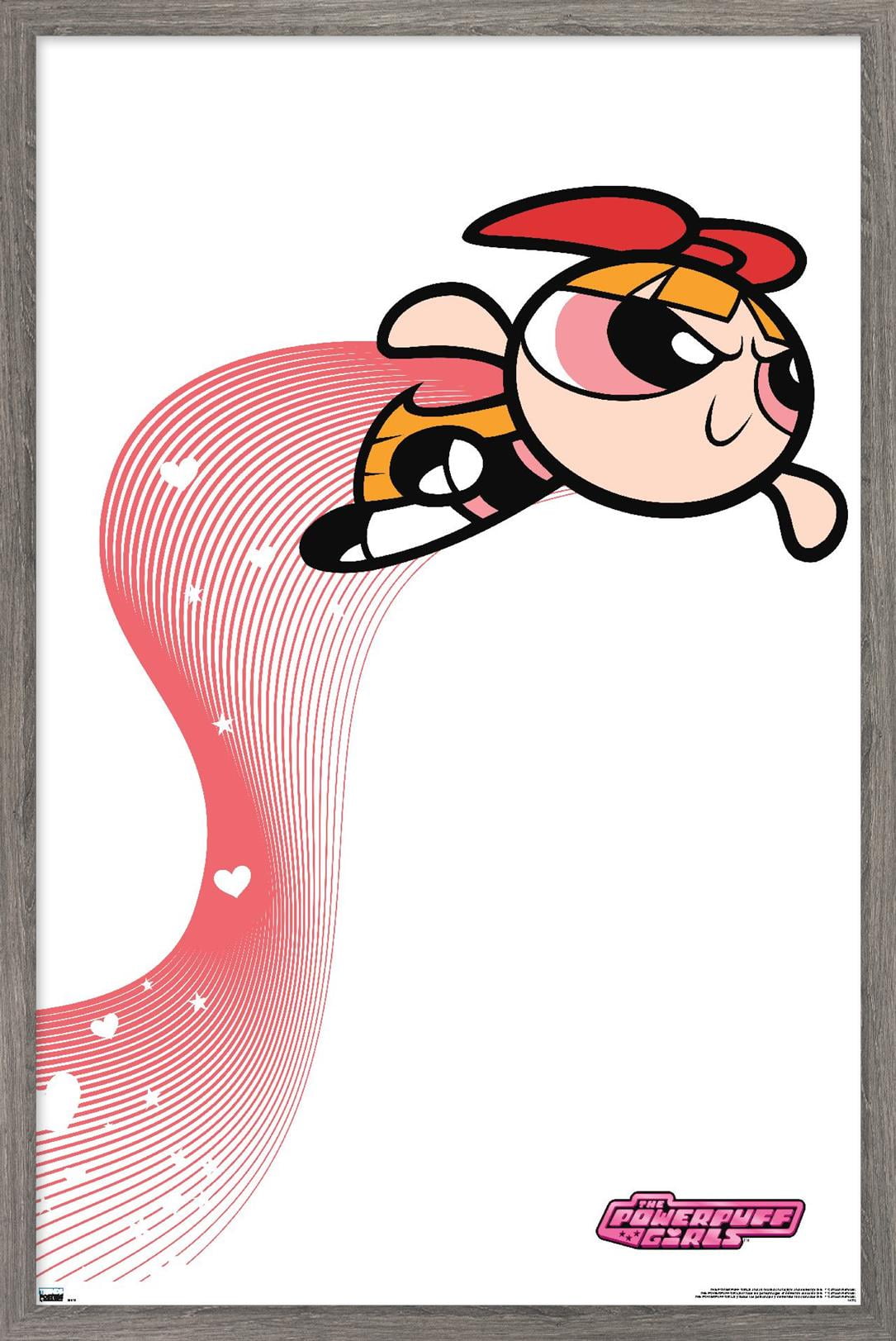 The Powerpuff Girls - Blossom Heart Lines Wall Poster, 22.375" x 34" Framed