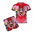 thumbnail image 1 of The Powerpuff Girls Boys 2-Piece Swimsuit Set Bathing Suit Short Sleeve Swimwear Sets with Swim Trunk 6-7Y(110cm), 1 of 7