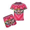 thumbnail image 1 of The Powerpuff Girls Boys 2-Piece Swimsuit Set Bathing Suit Short Sleeve Swimwear Sets with Swim Trunk 6-7Y(110cm), 1 of 7