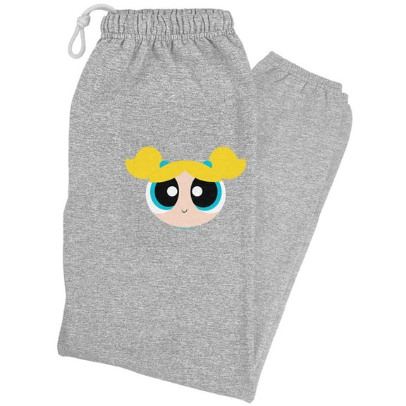 The Powerpuff Girls Bubbles Head Unisex Jogger Sweatpants for Men and Women, Athletic Heather, Small