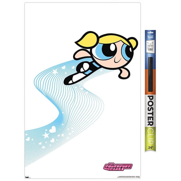 The Powerpuff Girls - Bubbles Heart Lines Wall Poster, 22.375" x 34"