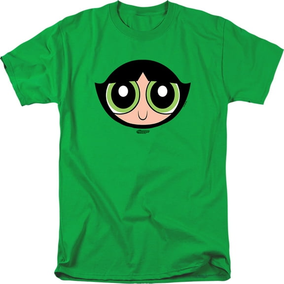 The Powerpuff Girls Buttercup Face Unisex Adult T Shirt, Kelly Green, 4X-Large