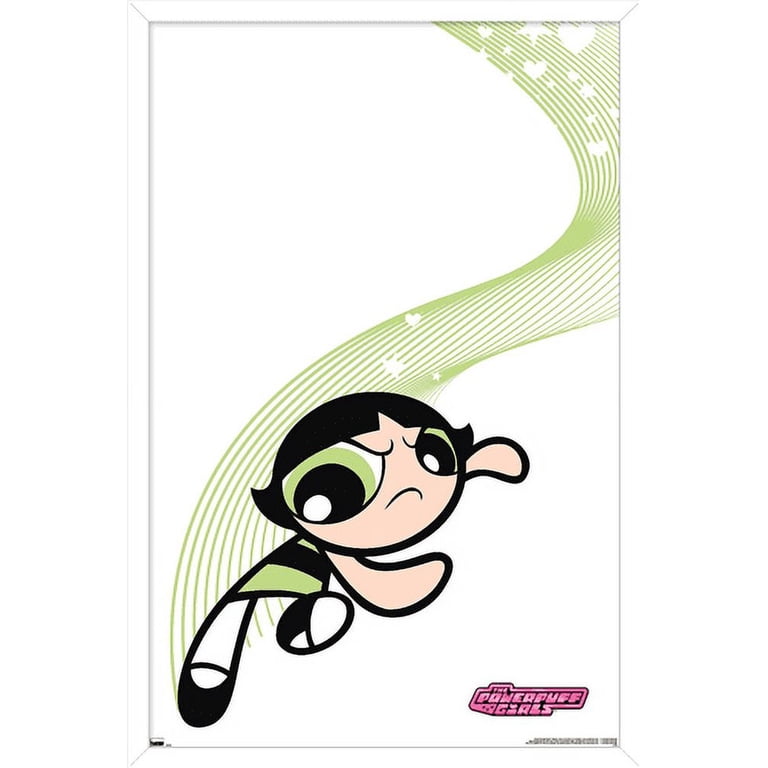 The Powerpuff Girls - Buttercup Heart Lines Wall Poster, 22.375