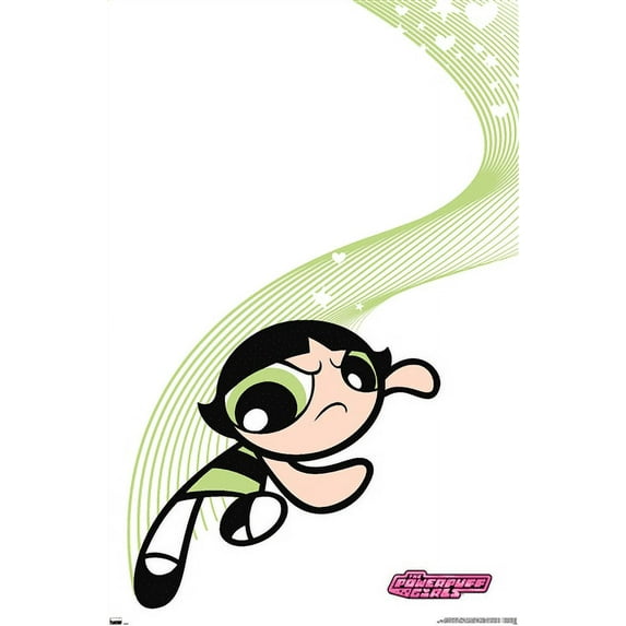 The Powerpuff Girls - Buttercup Heart Lines Wall Poster, 22.375" x 34"