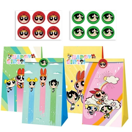 The Powerpuff Girls Candy Bags 12PCS Party Favor Gift Bags Party Decorations
