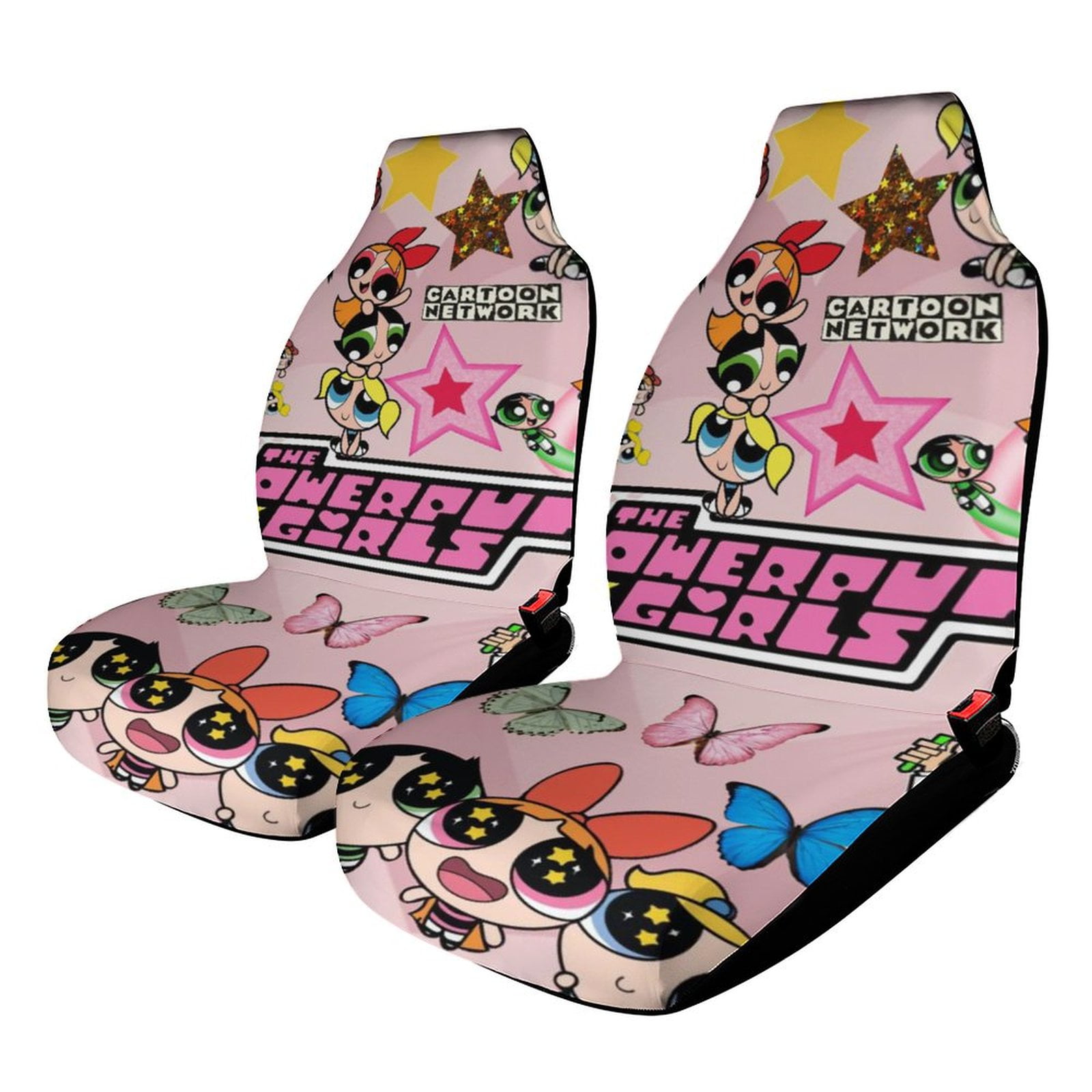 The Powerpuff Girls Car Seat Covers Front Seats Cushion Cover 2PCS Auto