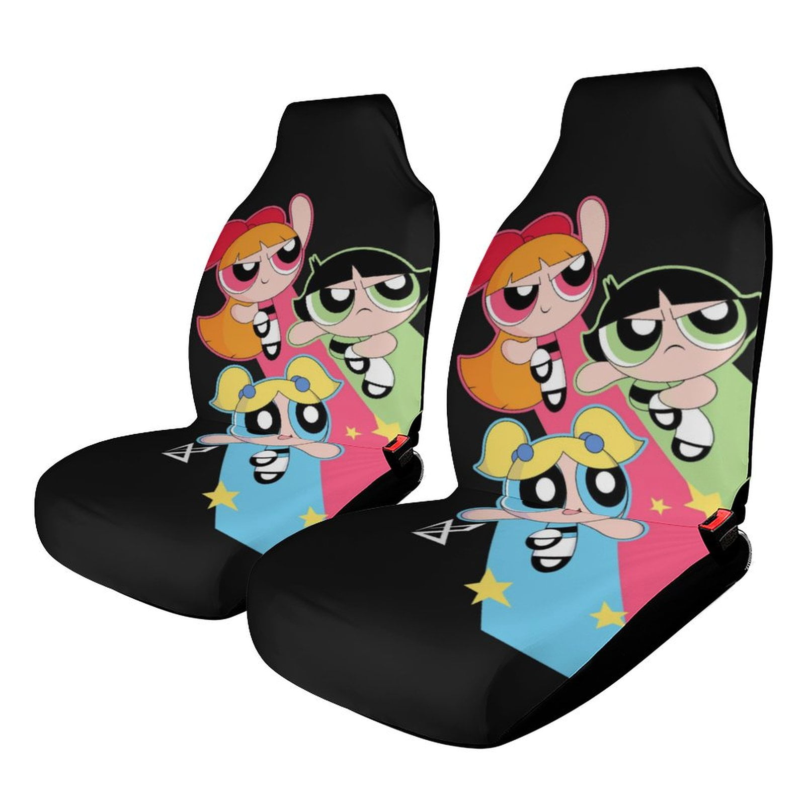 The Powerpuff Girls Car Seat Covers Front Seats Cushion Cover 2PCS Auto