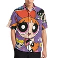 thumbnail image 1 of The Powerpuff Girls Casual Short Sleeve Shirt Lapel Collar Shirt Summer Beach Shirt XS, 1 of 8