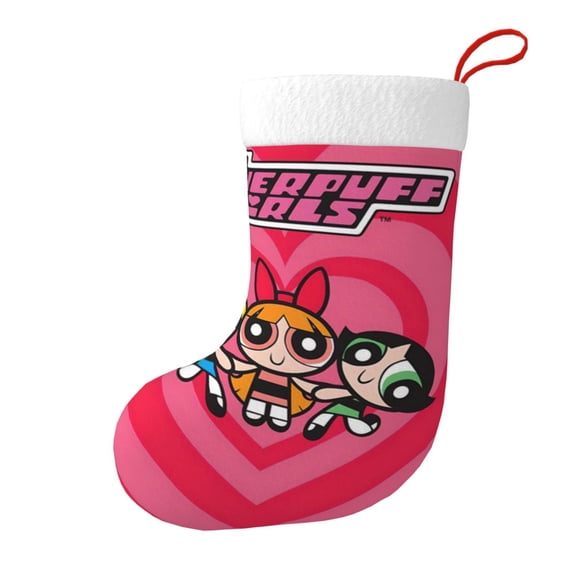 The Powerpuff Girls Christmas Stocking 17.7" Classic Xmas Stockings For Family Holiday Fireplace Party Decorations