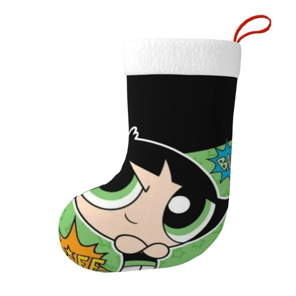 The Powerpuff Girls Christmas Stocking 17.7" Classic Xmas Stockings For Family Holiday Fireplace Party Decorations